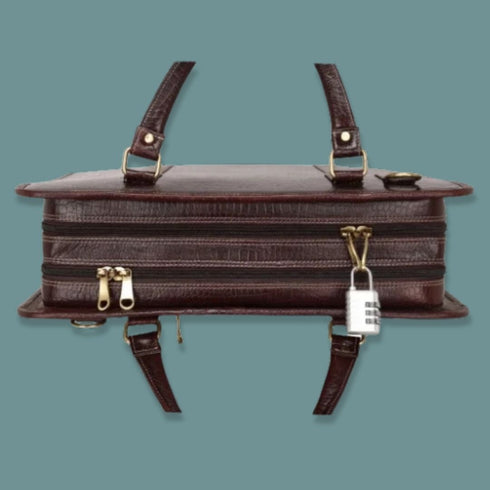 Daksh Genuine Leather Briefcase Laptop Bag Mozri